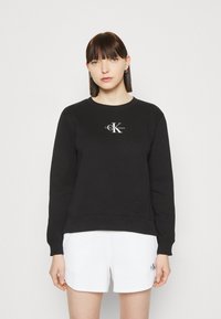 Calvin Klein Jeans MONOLOGO REGULAR CREWNECK - Sweatshirt - black
