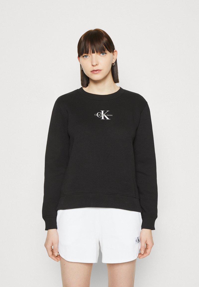 Calvin Klein Jeans MONOLOGO REGULAR CREWNECK - Sweatshirt - black