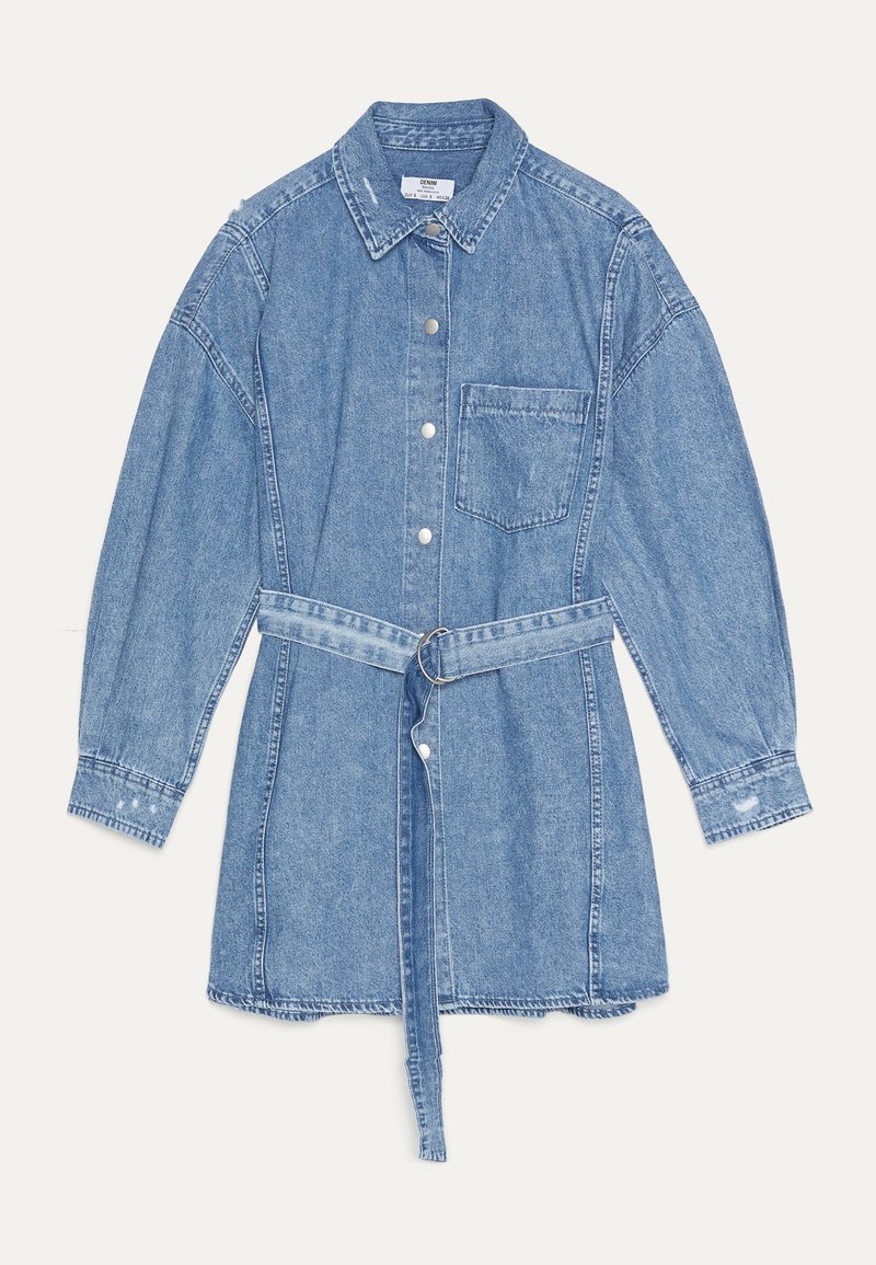 Bershka Jeansjurken blauw denim/bluedenim