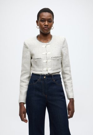 FLORINE CROPPED BOUCLE JACKET - Blazer - ivory