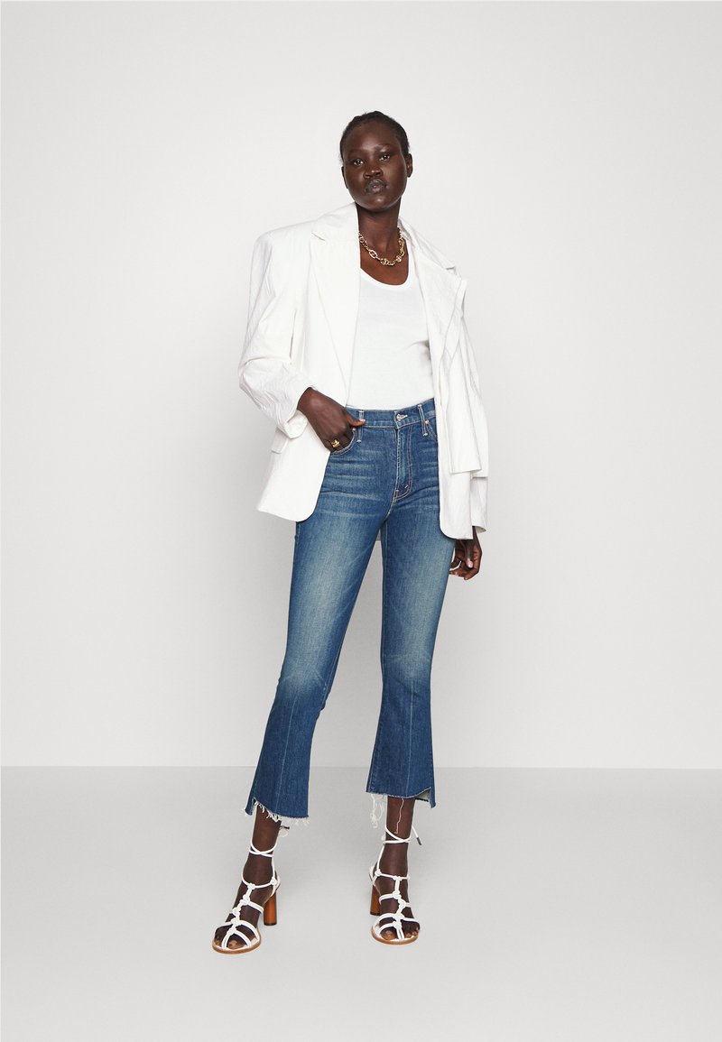 Mother THE INSIDER CROP STEP FRAY - Flared Jeans - bad reputation 