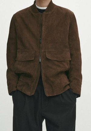 Leren jas - dark brown