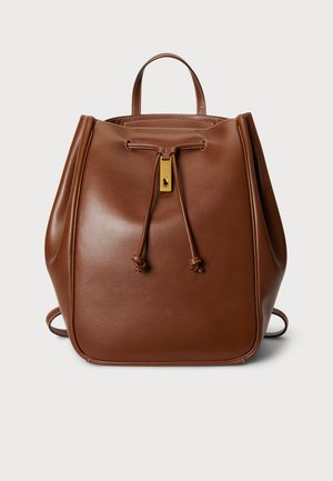 POLO ID LEATHER DRAWSTRING BACKPACK - Hátizsák - brown