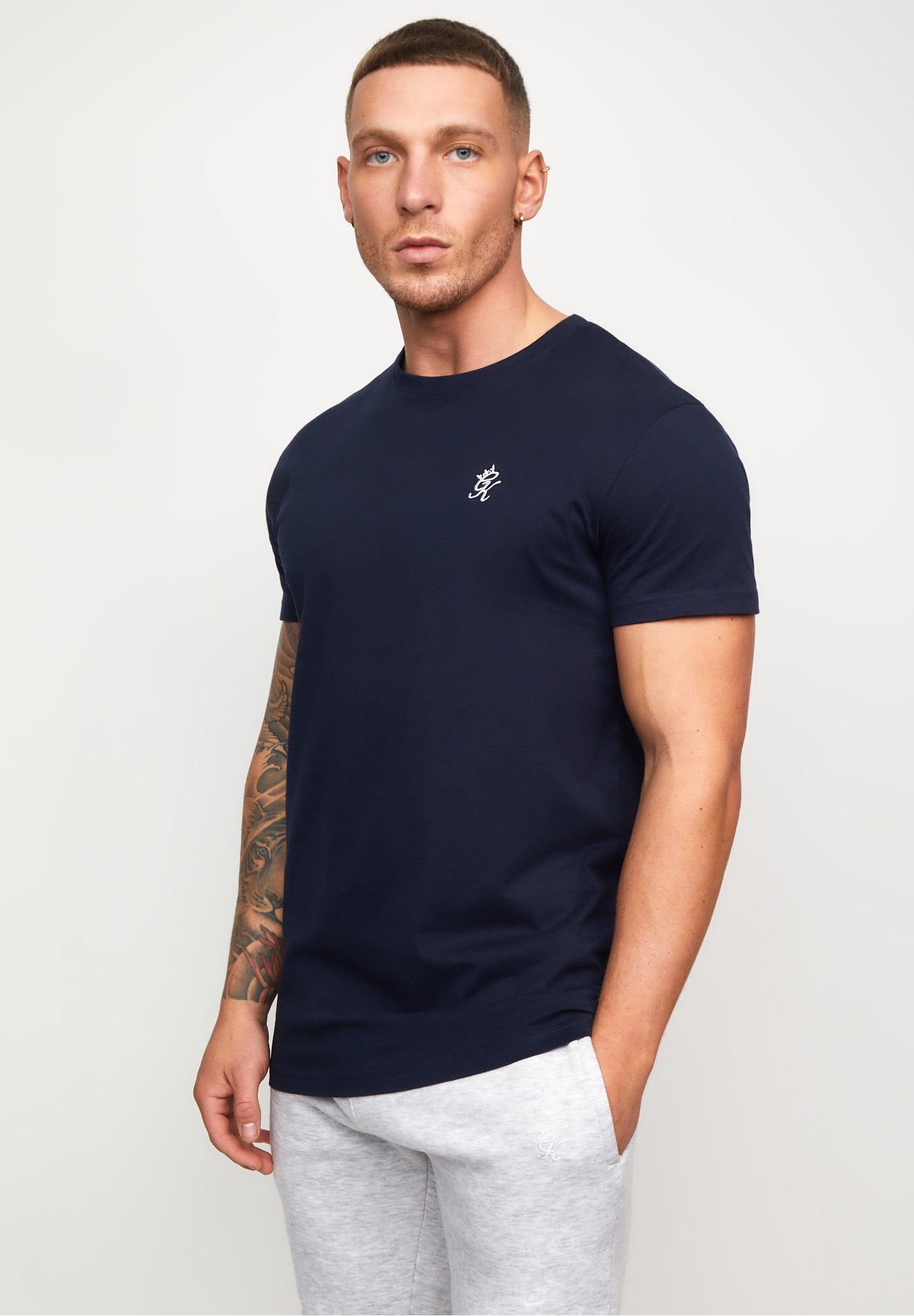 Gym King T-shirt basic - navy/blauw 