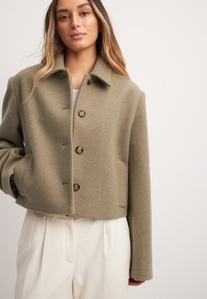 MIT MARKANTEN SCHULTERN - Übergangsjacke - taupe