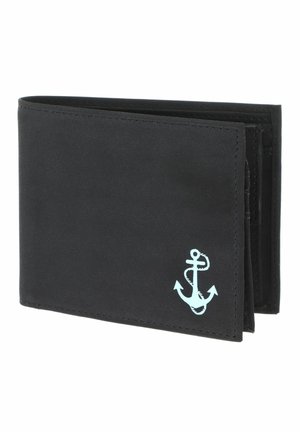 oxmox NEW CRYPTAN RFID PROTECT QUERSCHEINBÖRSE UNISEX - Wallet - freedom anchor print cyan black
