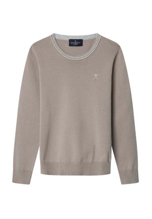 Stickad tröja - taupe beige