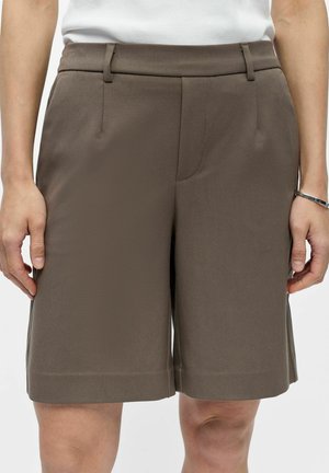 Object OBJLISA MW WIDE SHORTS NOOS - Rövidnadrágok - morel
