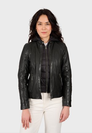 KENDRA - Leather jacket - black