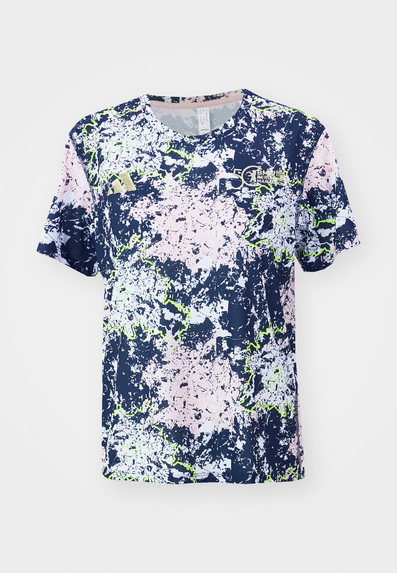 adidas Performance TEE - Sportfelső - aurora ink/sandy pink
