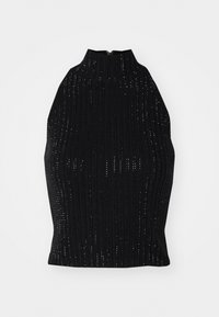 RHINESTONE EMBROIDERED  - Top - black