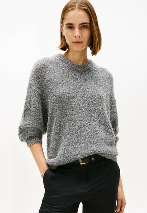 FESTIVE RELAXED V-NECK - Maglione - light grey htr