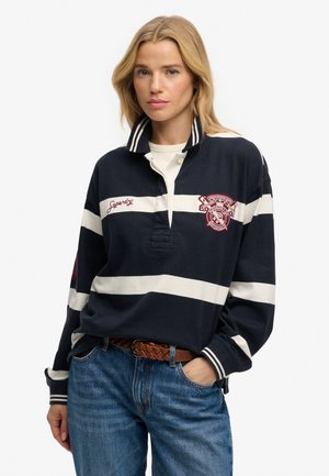 SUPERDRY CREST STRIPE RUGBY TOP.. - Koszulka polo
