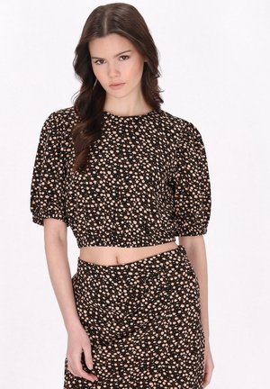 Bluse - black white