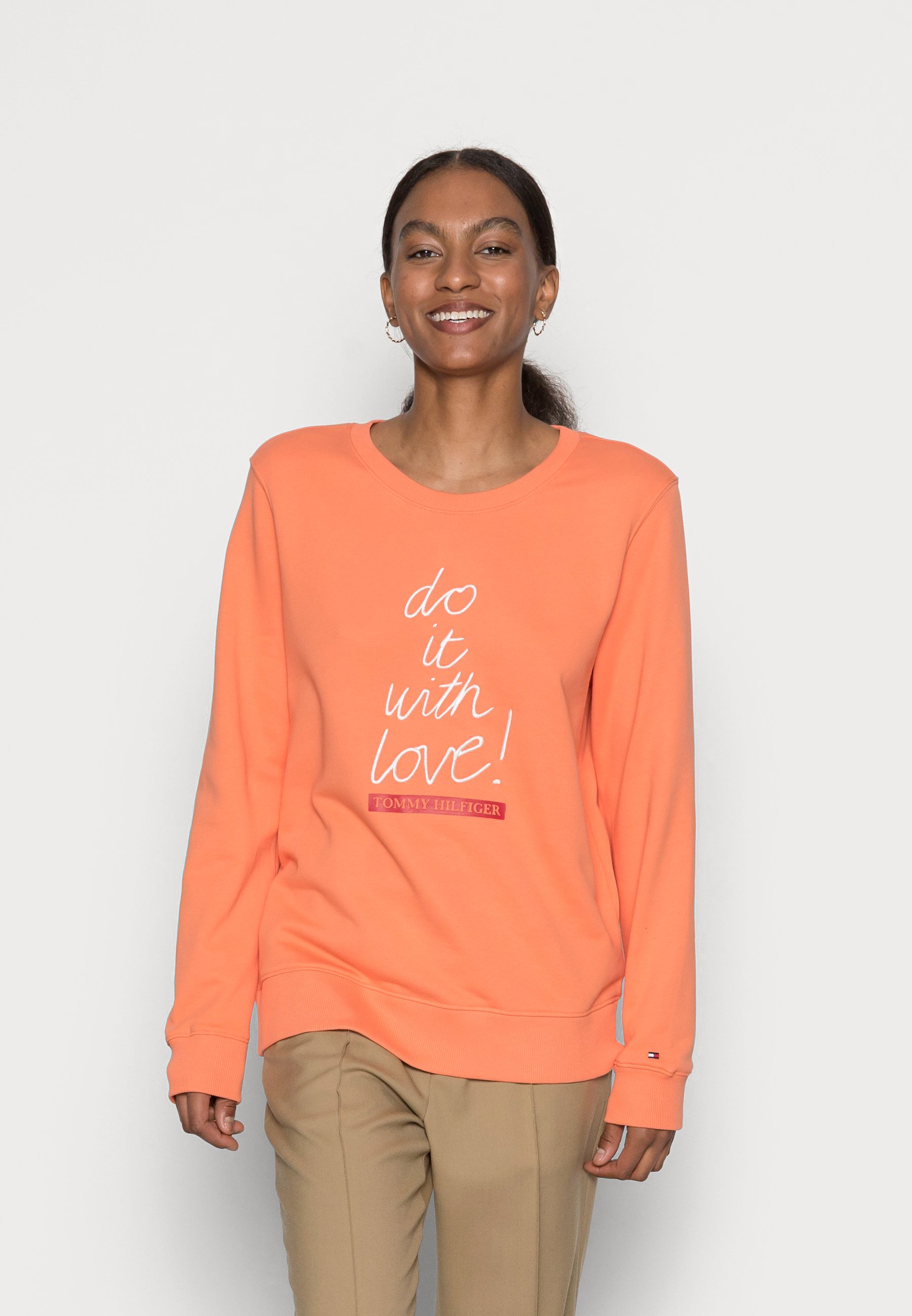 Tommy Hilfiger SLOGAN - Sudadera - summer sunset/naranja - Zalando.es