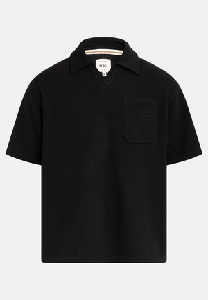 Redefined Rebel, GASTON TEE POLO BOXY FIT - Πόλο - black