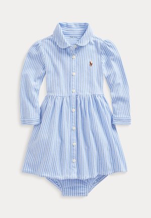 Polo Ralph Lauren STRIPED MESH OXFORD DRESS SET - Freizeitkleid - harbor island blue/white