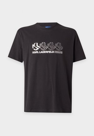 Karl Lagerfeld Jeans, REPEAT MONOGRAM TEE - Тениска с щампа - black