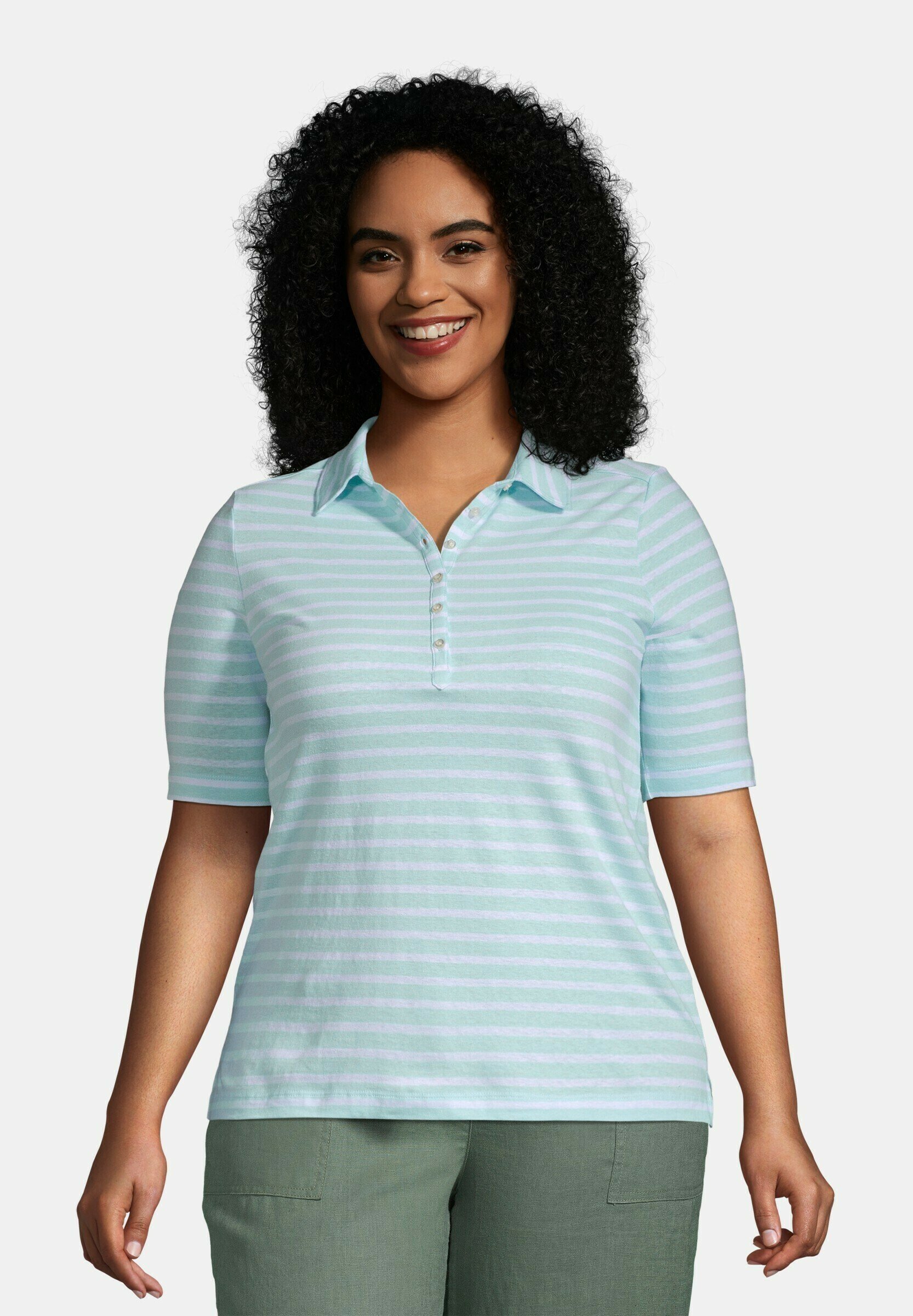 Polo shirt - light blue radiance stripe 