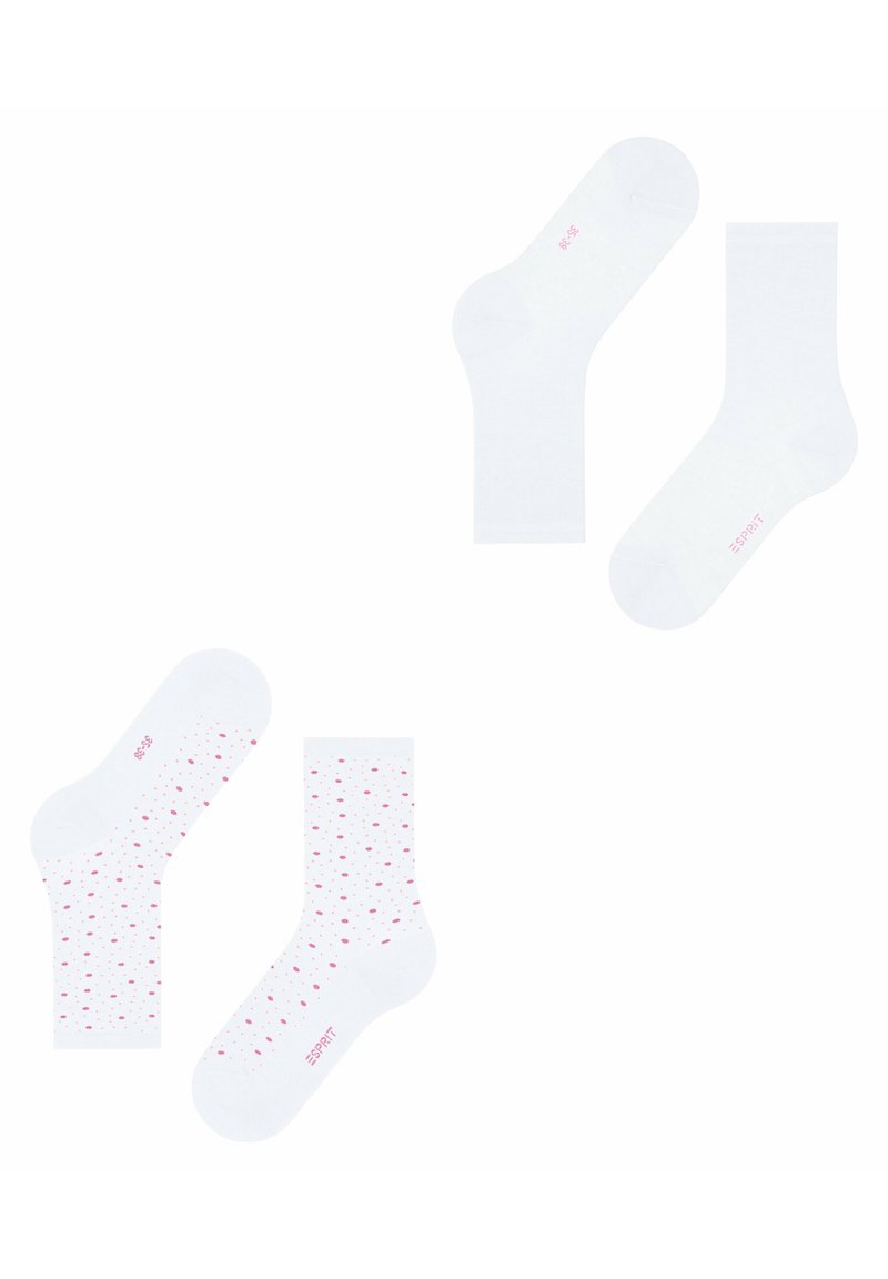Esprit PLAYFUL DOT 2-PACK - Socken - white