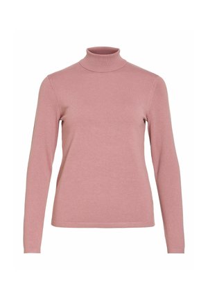 VILA, VIMALU ROLLNECK L/S KNIT TOP NOOS - Pullover - nostalgia rose