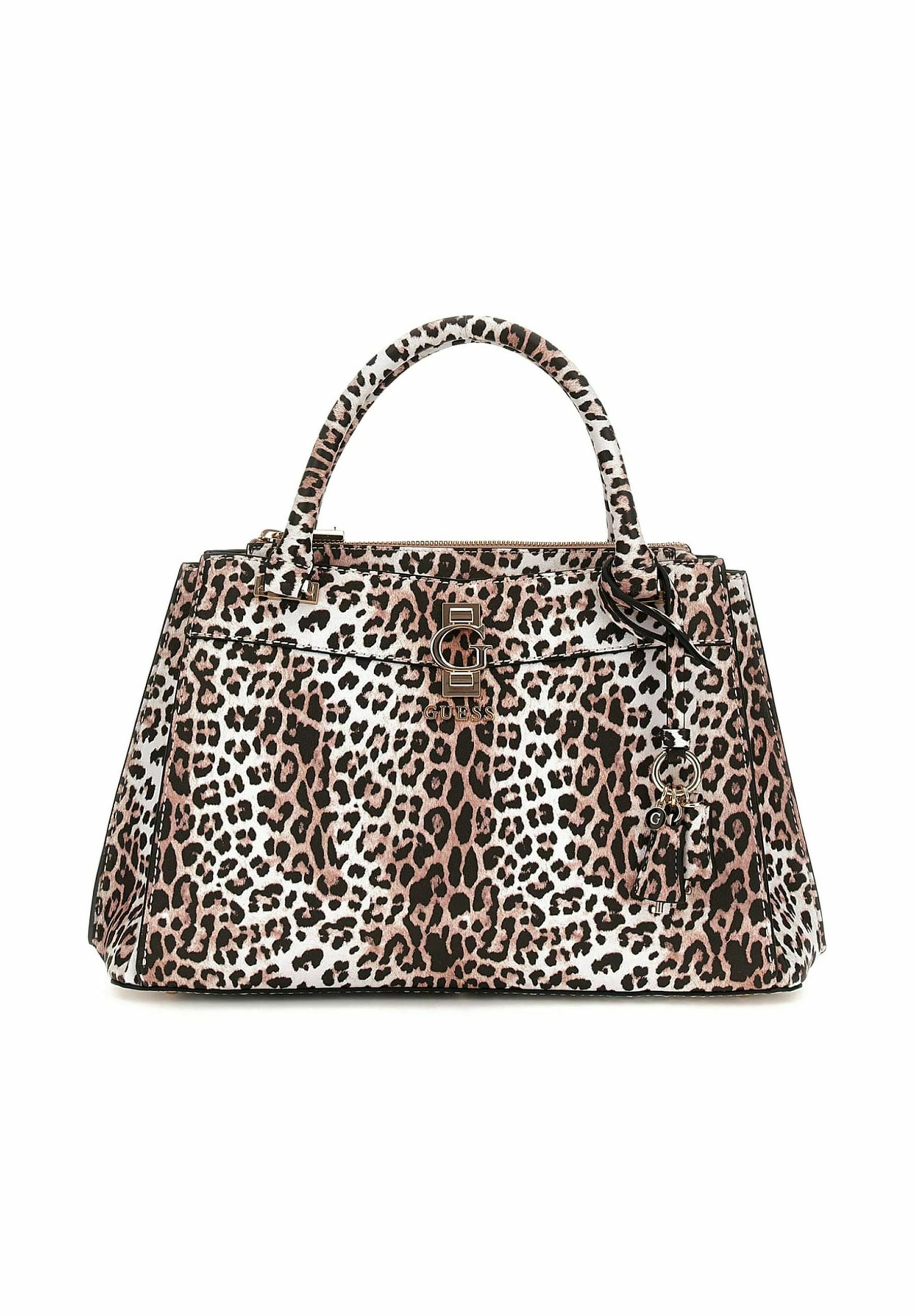 Guess JORAH LUXURY SATCHEL Borsa a mano leopard/marrone