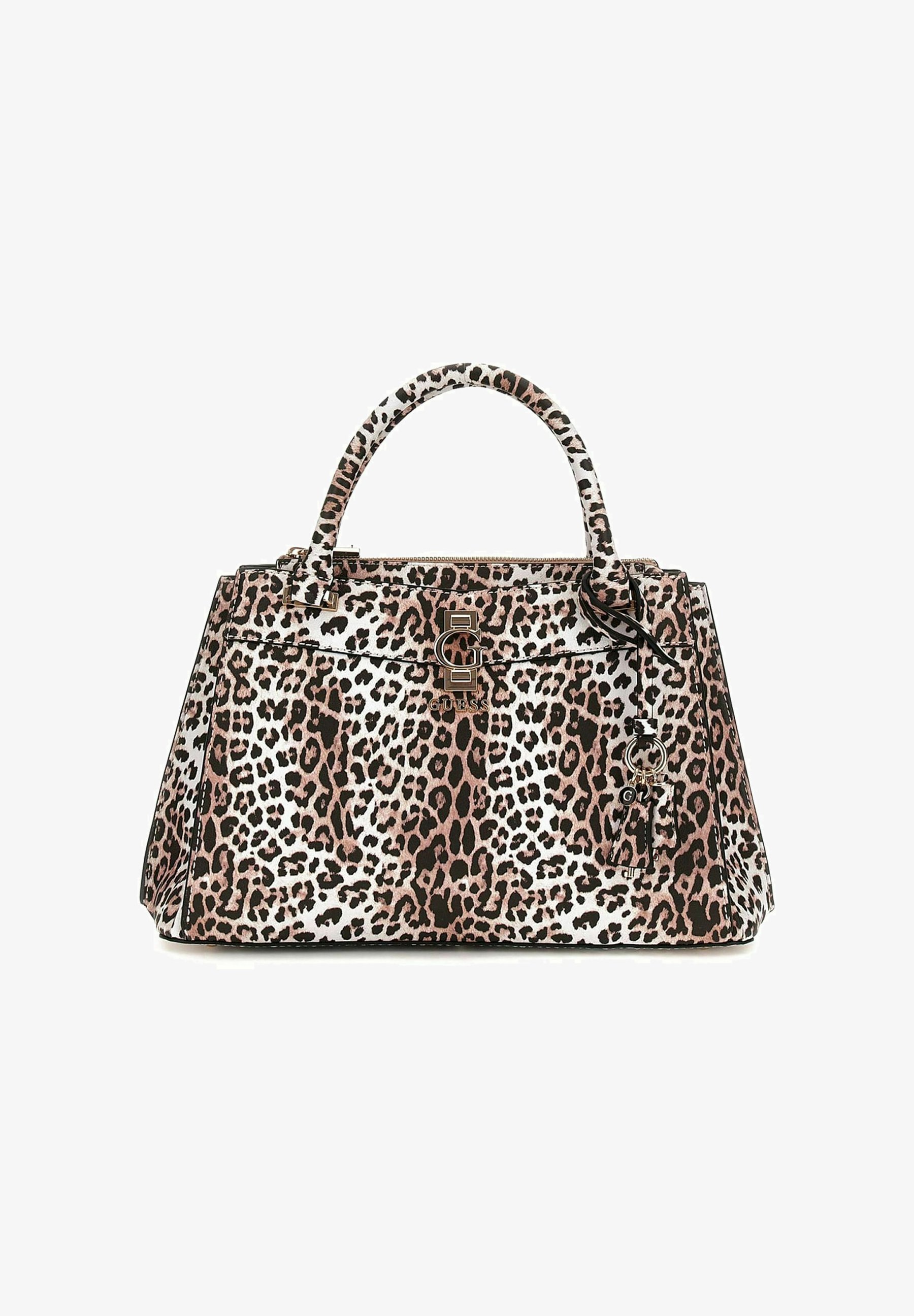 Guess JORAH LUXURY SATCHEL Borsa a mano leopard/marrone