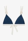 CONTRAST-TRIM TRIANGLE - Bikini-Top - blue white