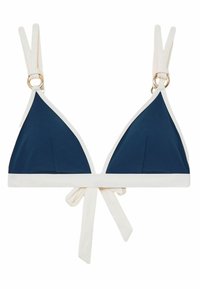 Reiss CONTRAST-TRIM TRIANGLE  - Bikini augšdaļa - blue white