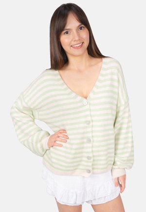 CANDY - Strickjacke - mint weiß