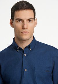Lindbergh BRUSHED HERRINGBONE L S - Camicia - navy
