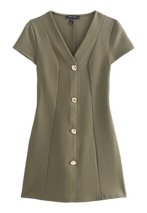 New Look, RICH BUTTON MINI - Jersey dress - khaki