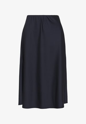 Jūros gylio A formos sijonas, pagamintas iš lygaus audinio, su elastinga juosme ir šonine skeltuka, kad suteiktų papildomo judėjimo ir patogumo.