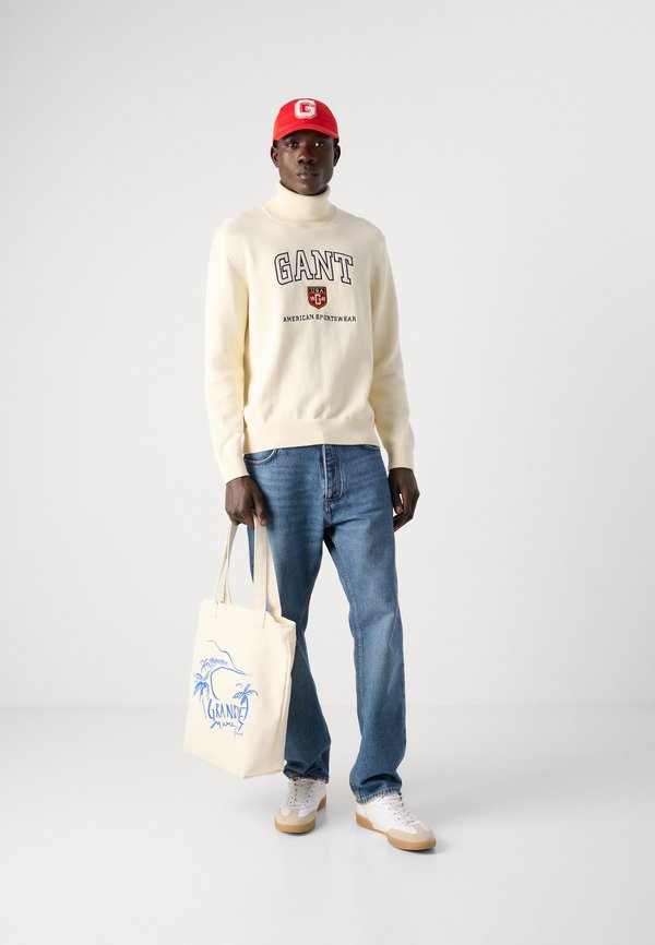 GRAPHIC TURTLENECK - Jumper - cream3