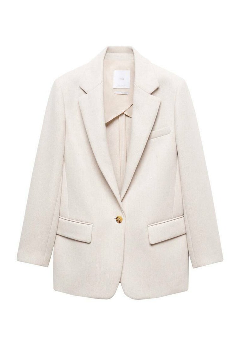 Mango Halflange jas crème