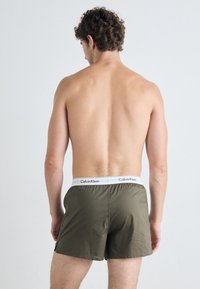 Calvin Klein Underwear BOXER SLIM 2 PACK MODERN COTTON STRETCH - Bokseršorti - tarmac/black