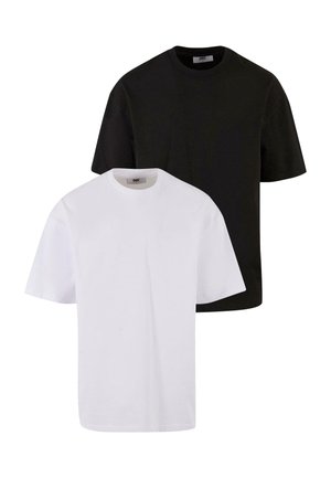 2 PACK - T-shirts - jet black bright white