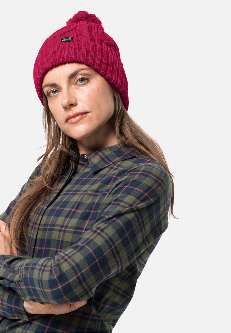 Mütze Raspberry Jack Wolfskin Mütze - cranberry/dunkelrot - Zalando.de