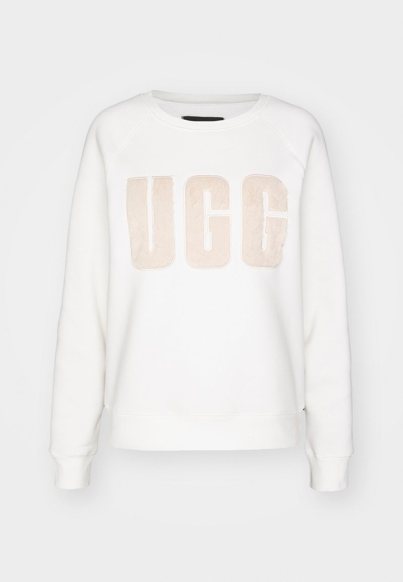 UGG MADELINE FUZZY LOGO CREWNECK Sweater nimbus/sand/crème Zalando.nl