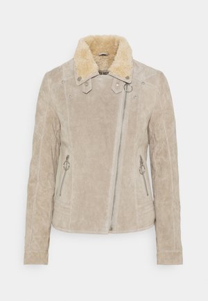 Giacca di pelle - beige