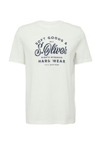 s.Oliver MIT FRONT UND ARTWORK - T-Shirt print - weiß