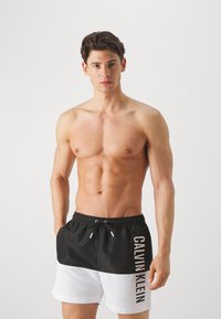 Calvin Klein Swimwear MEDIUM DRAWSTRING BLOCK - Swimming shorts - black