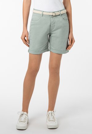 Sublevel BERMUDA MIT GÜRTEL - Denim shorts - light green