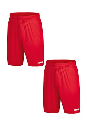 2ER-SET ELASTISCHER BUND KORDELZUG - Sports shorts - rot