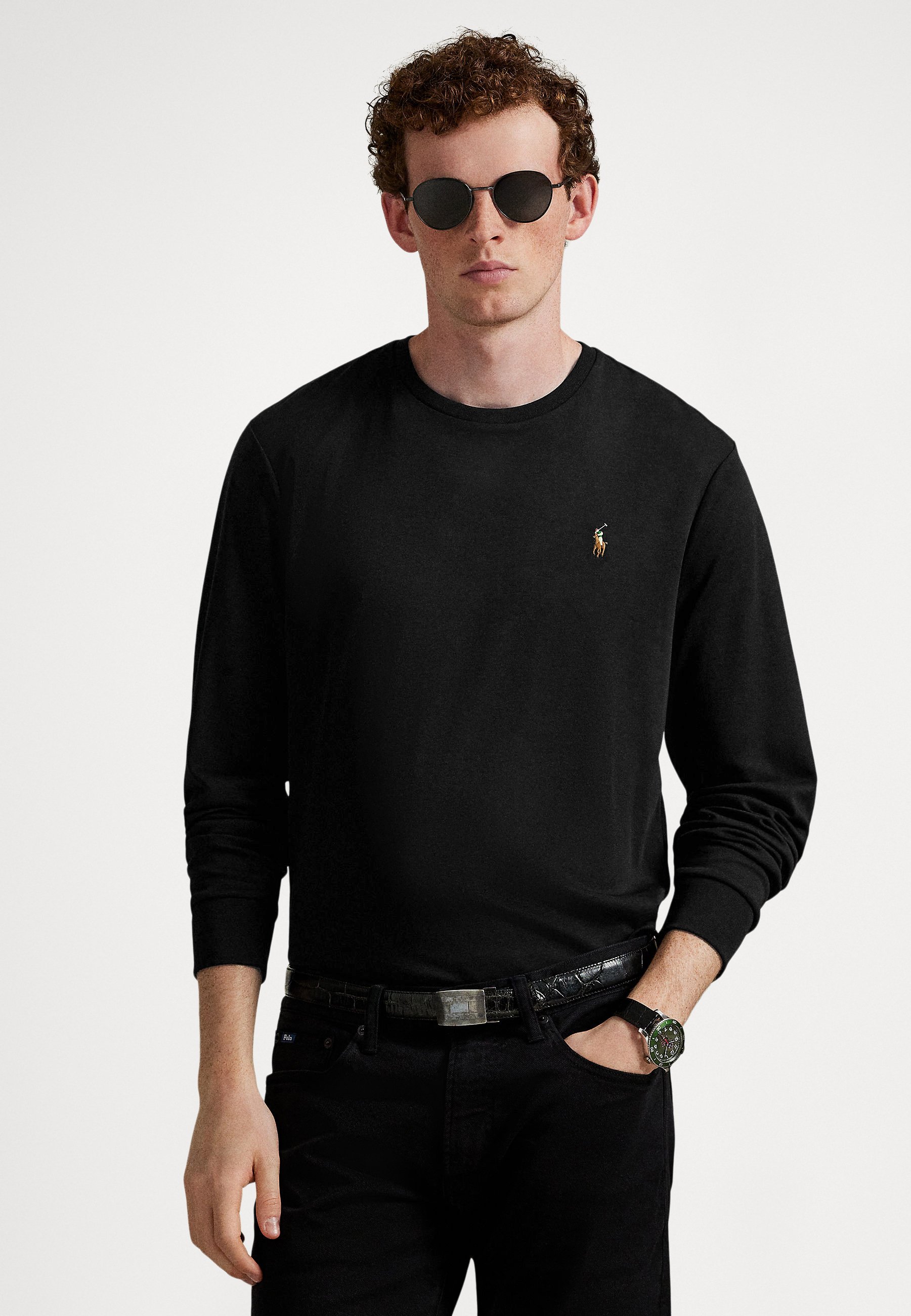 トップス POLO RALPH LAURENSPORT SHIRT /9735001 Polo Ralph Lauren CUSTOM SLIM FIT SOFT COTTON T-SHIRT - Longsleeve