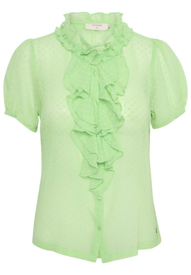 Cream Overhemdblouse lichtgroen