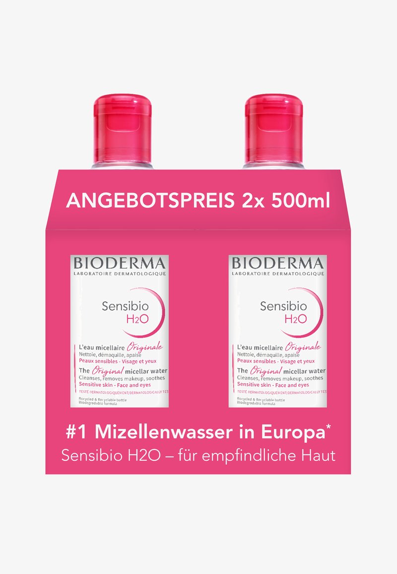 Bioderma BIODERMA GESICHTSREINIGUNG / MIZELLENWASSER SENSIBIO H2O MIZELLENREINIGUNGSWASSER: 2X500ML ZUM ANGEBOTSPREIS - Reinigungsöl - transparent