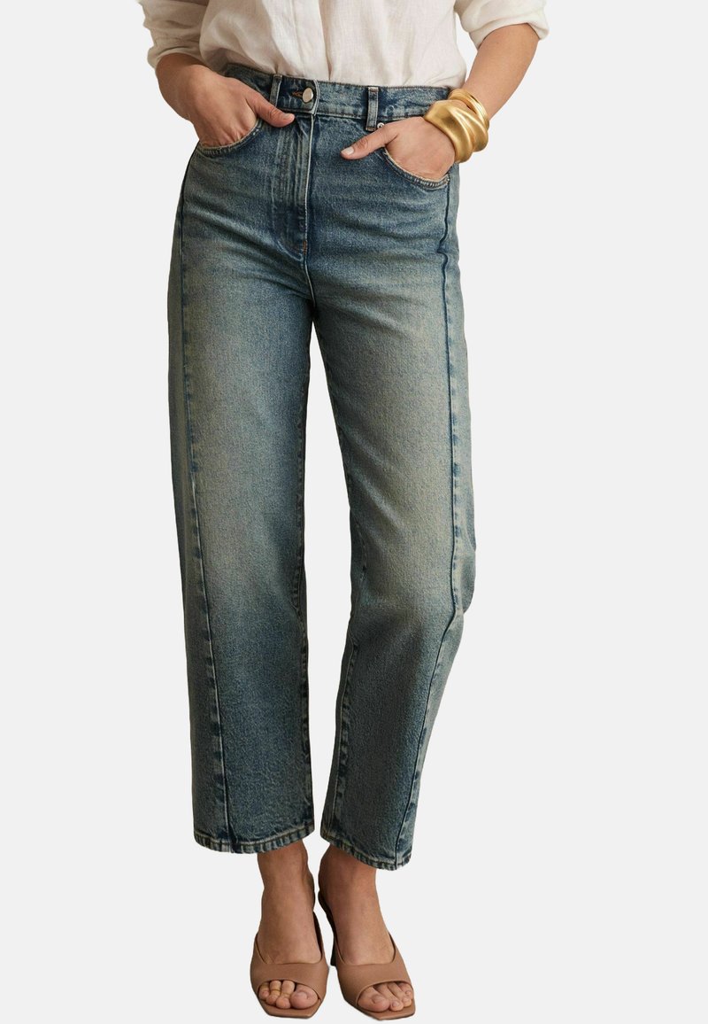 Reiss BARREL-LEG SEAM - Laisvo kirpimo džinsai - mid blue