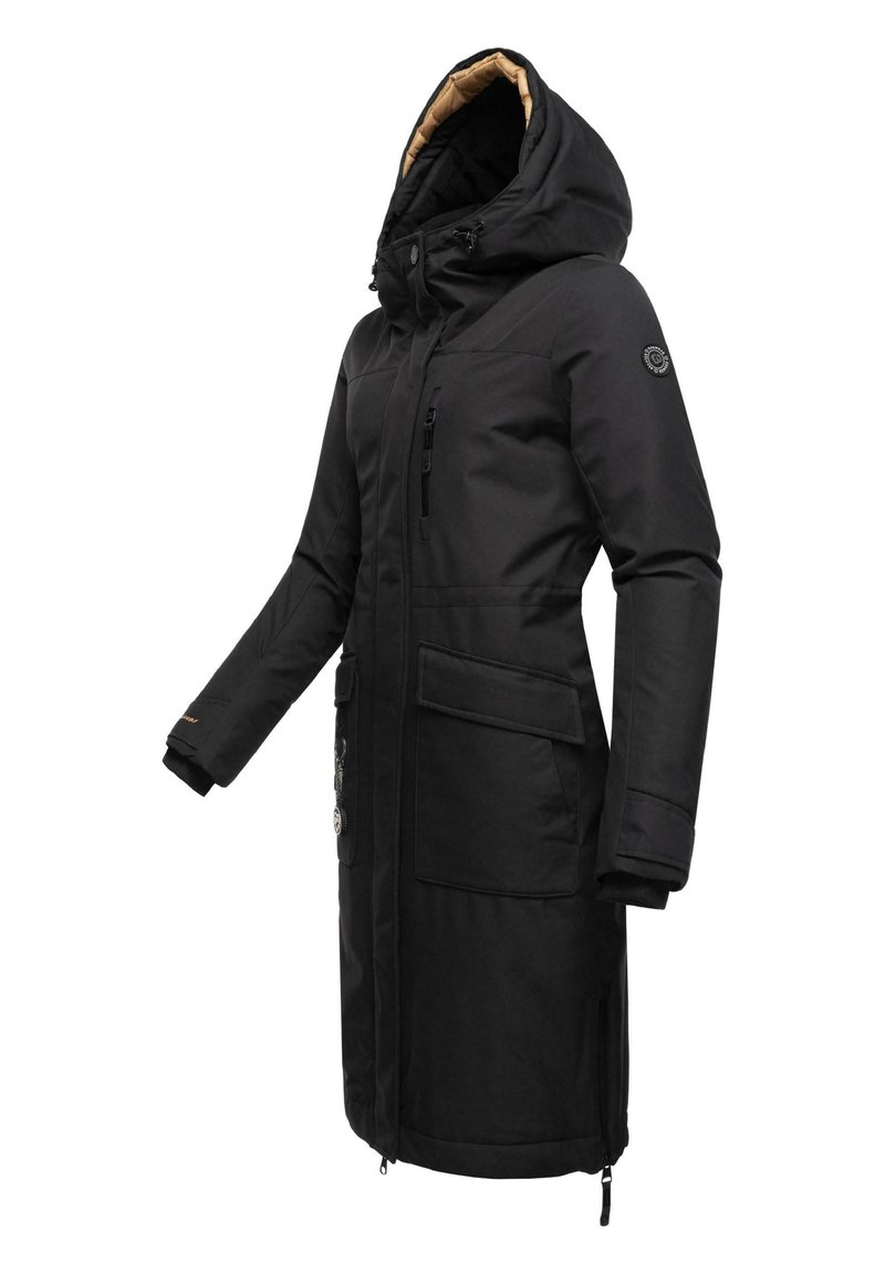 Ragwear WINTERMANTEL REFUTURA REMAKE Wintermantel black