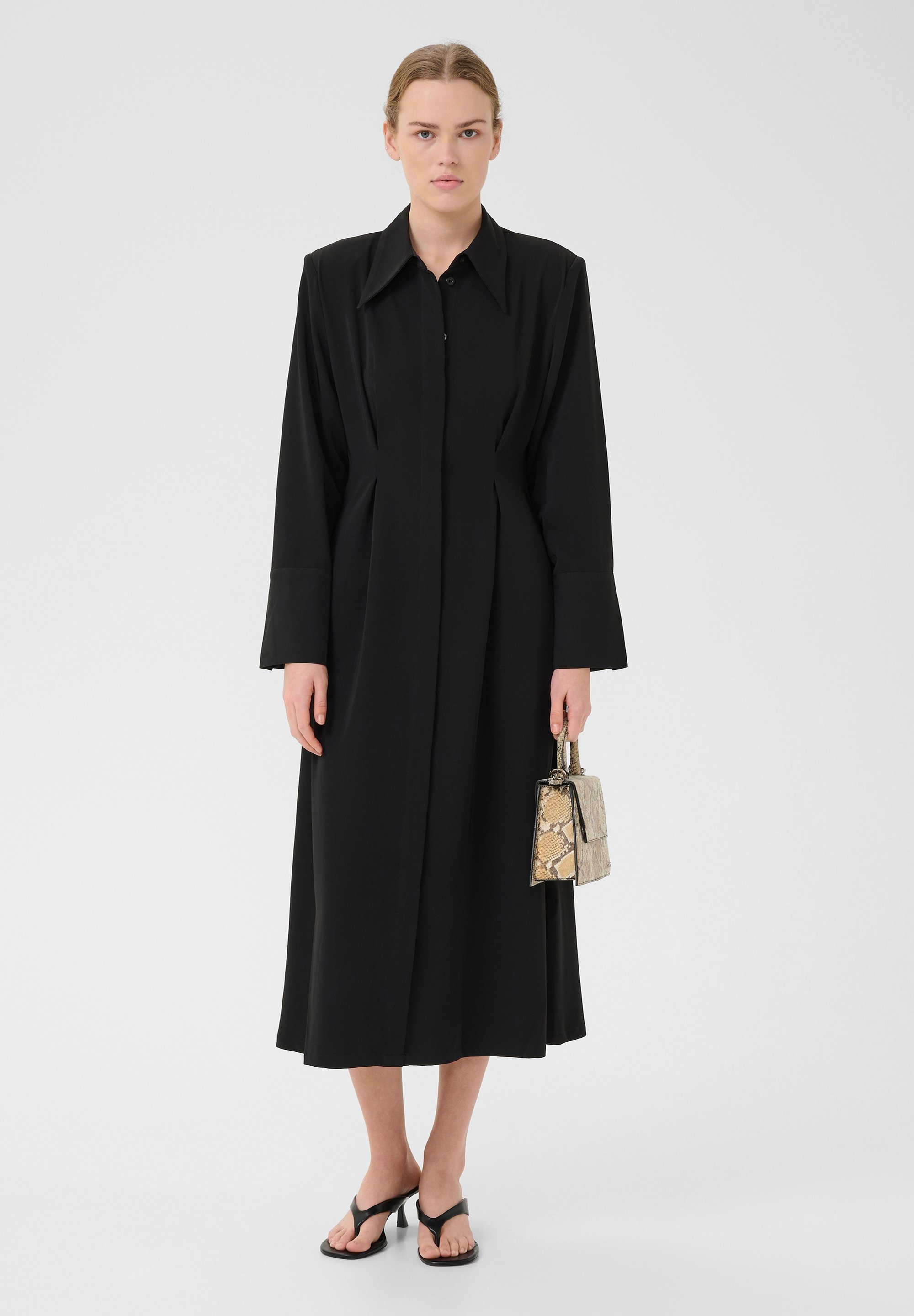 gestuz shirt dress Gestuz GZMAREEN LONG SLEEVE - Shirt dress - black